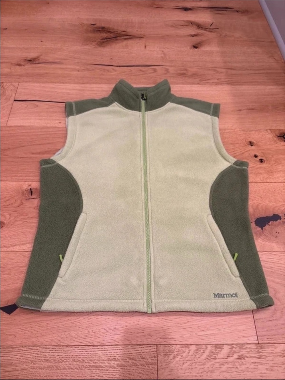 Marmot Women's Light and Dark Green Fleece Vest